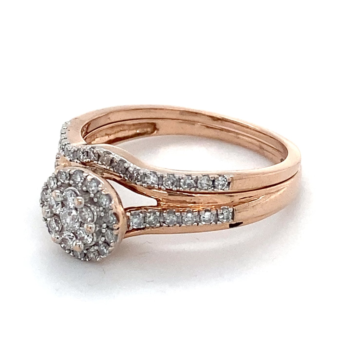 10K Rose Gold Diamond Lady's Ring; 2.0DWT; Size 6.5