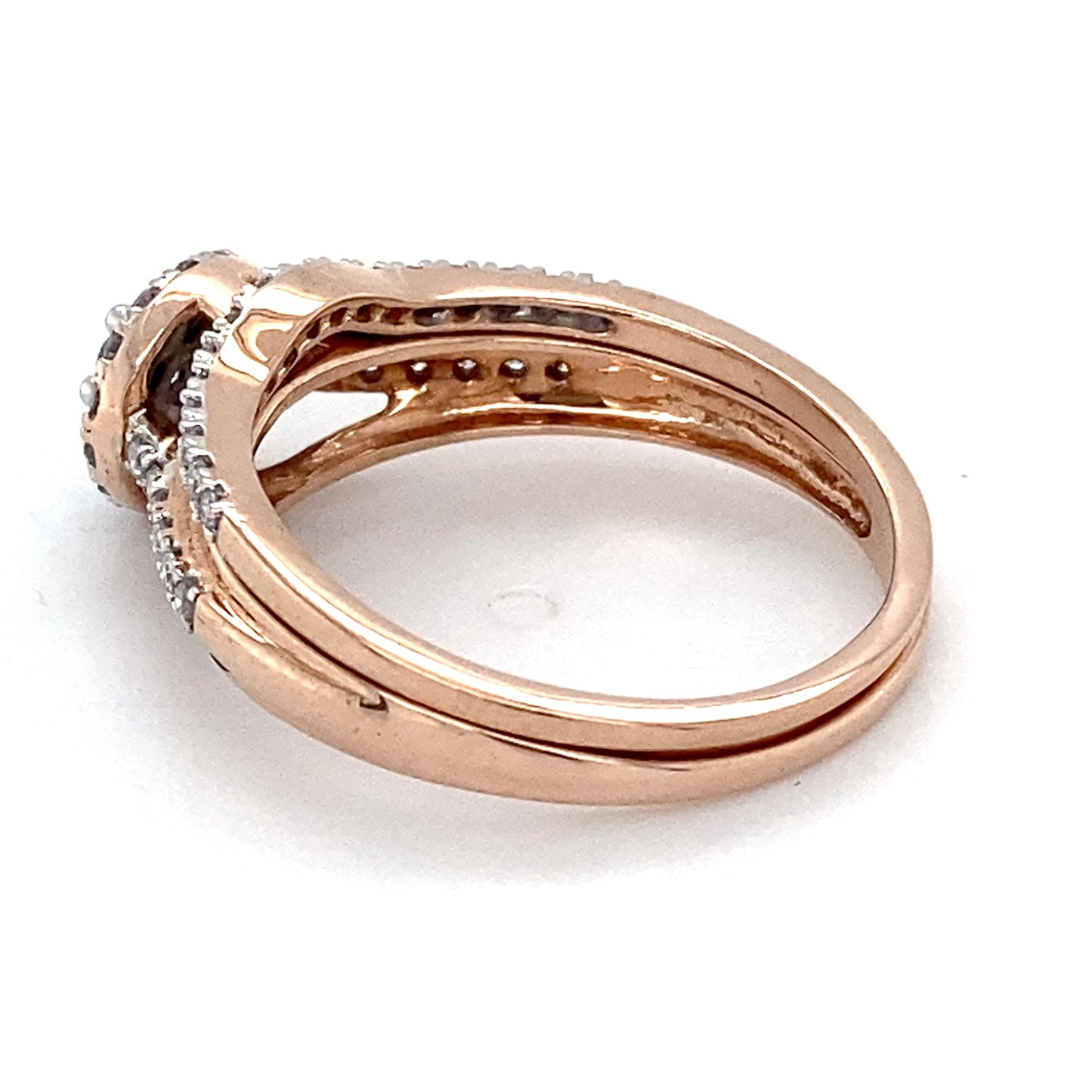 10K Rose Gold Diamond Lady's Ring; 2.0DWT; Size 6.5