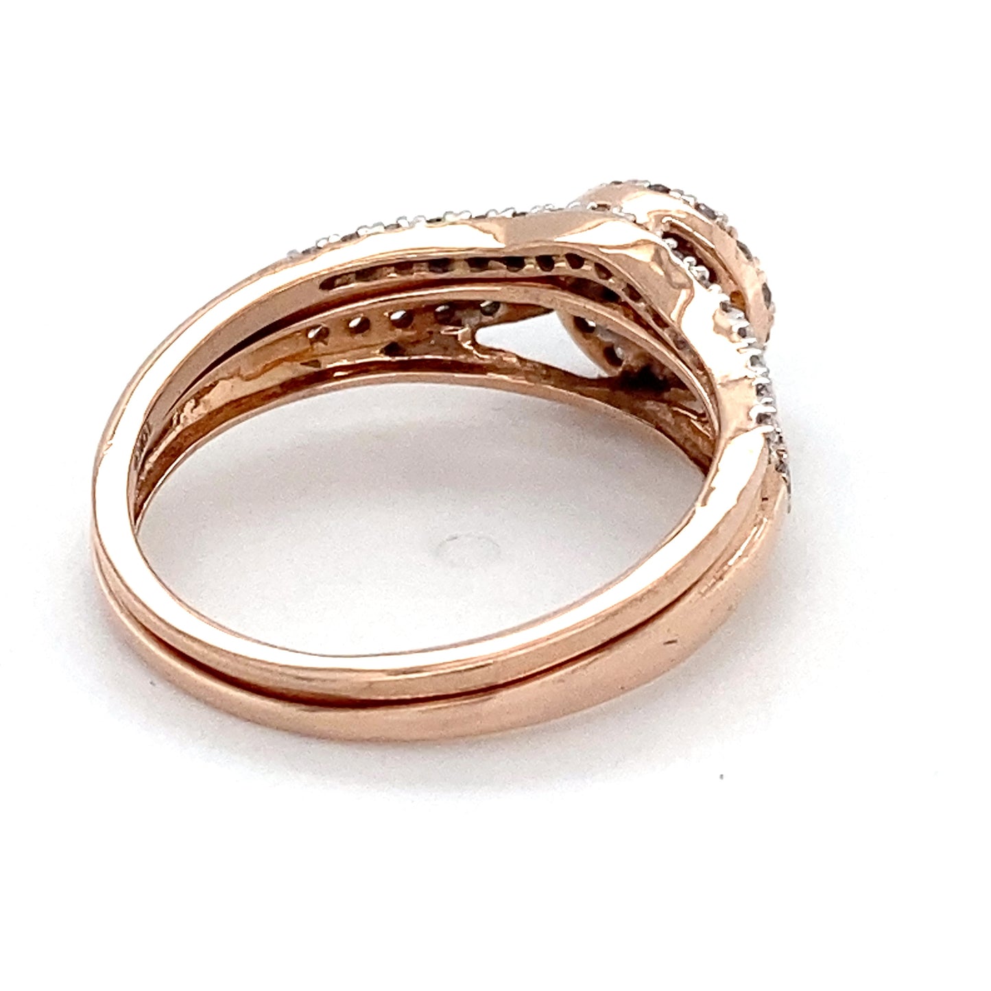 10K Rose Gold Diamond Lady's Ring; 2.0DWT; Size 6.5