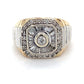 14K Yellow Gold & Diamond Gentleman's Ring; 9.1DWT; Size 11
