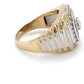 14K Yellow Gold & Diamond Gentleman's Ring; 9.1DWT; Size 11