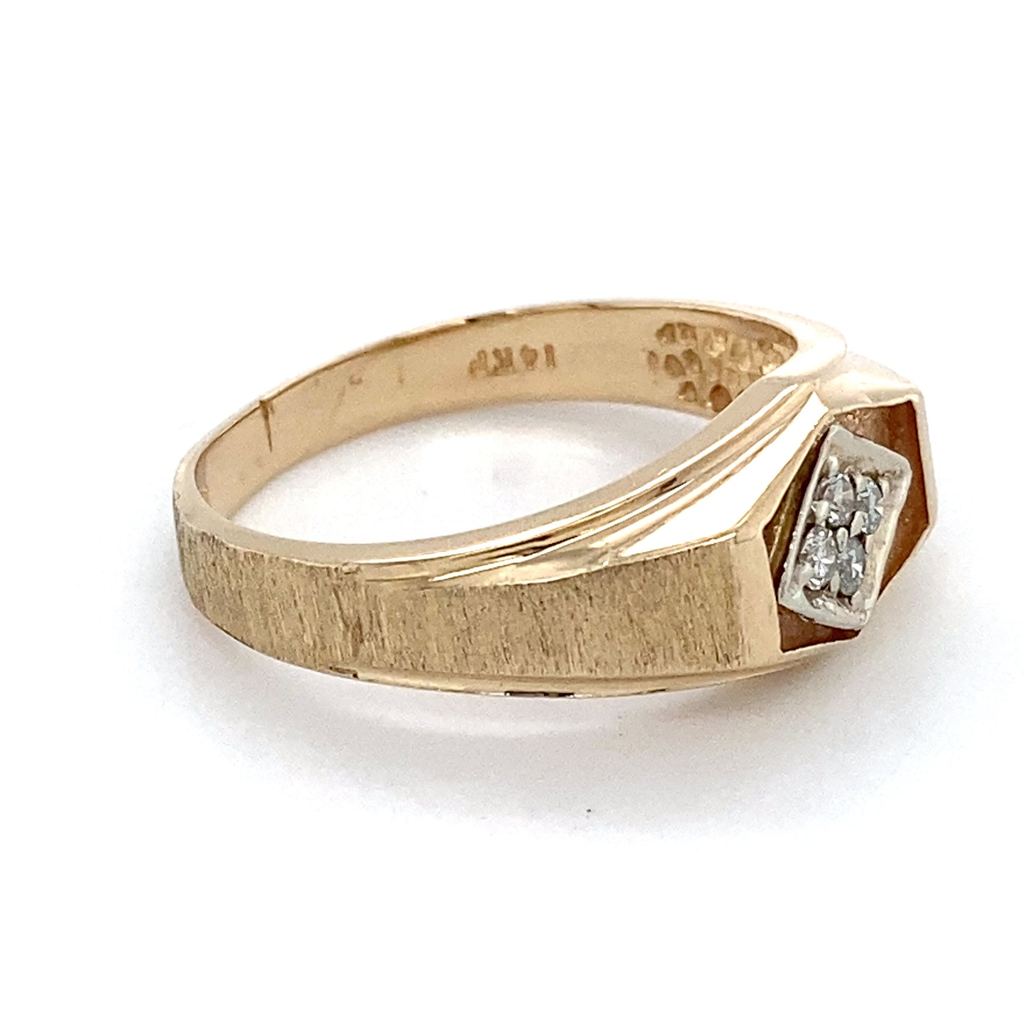 14K Yellow Gold Diamond Lady's Ring; 2.4DWT; Size 9