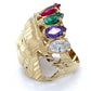 10K Yellow Gold Gentleman's Large Fashion Ring; 9.5DWT; Size 10.5