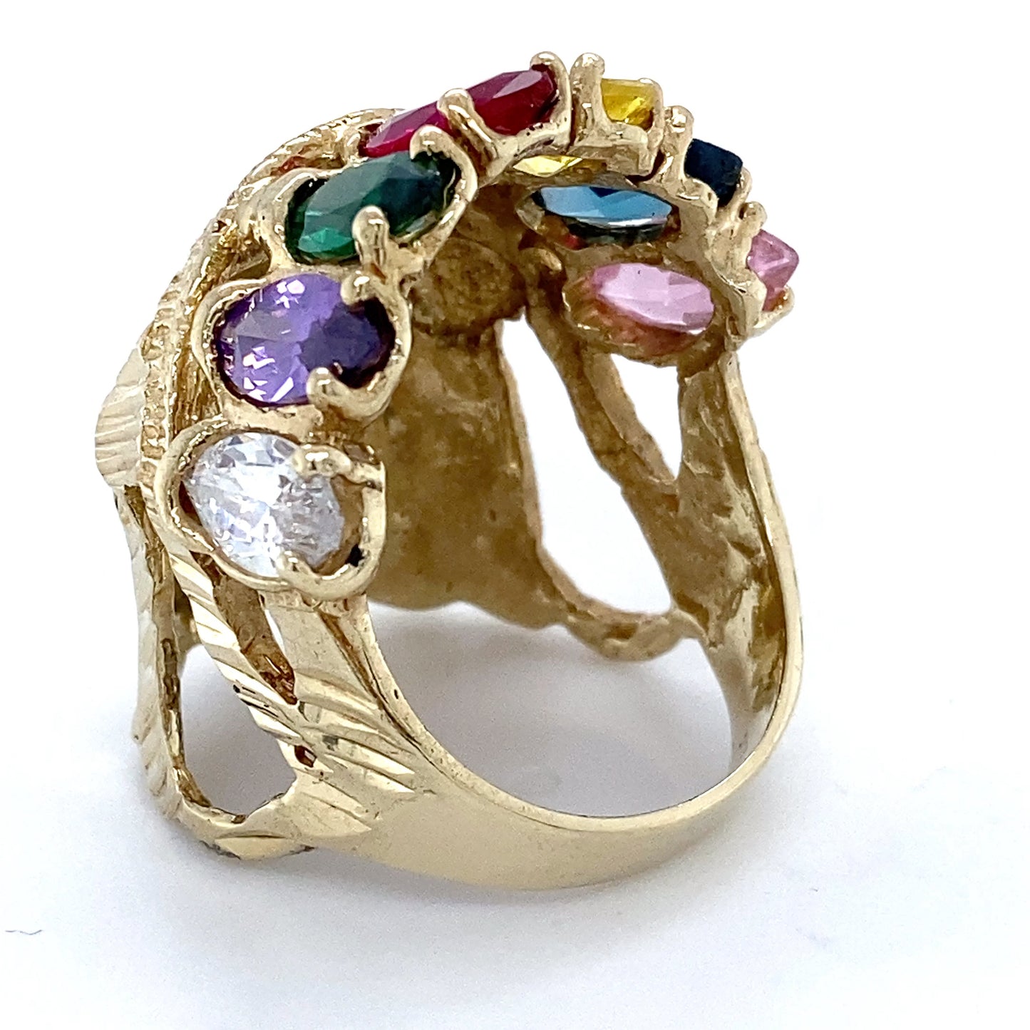 10K Yellow Gold Gentleman's Large Fashion Ring; 9.5DWT; Size 10.5