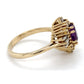 14K Yellow Gold Diamond & Amethyst Fashion Ring; 2.1DWT; Size 6