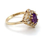 14K Yellow Gold Diamond & Amethyst Fashion Ring; 2.1DWT; Size 6