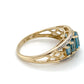 14K Yellow Gold Diamond & Topaz Lady's Ring; 2.2DWT; Size 8.5