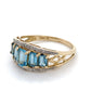 14K Yellow Gold Diamond & Topaz Lady's Ring; 2.2DWT; Size 8.5