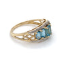 14K Yellow Gold Diamond & Topaz Lady's Ring; 2.2DWT; Size 8.5