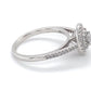 10K White Gold Diamond Lady's Fashion Ring; 1.8DWT; Size 7