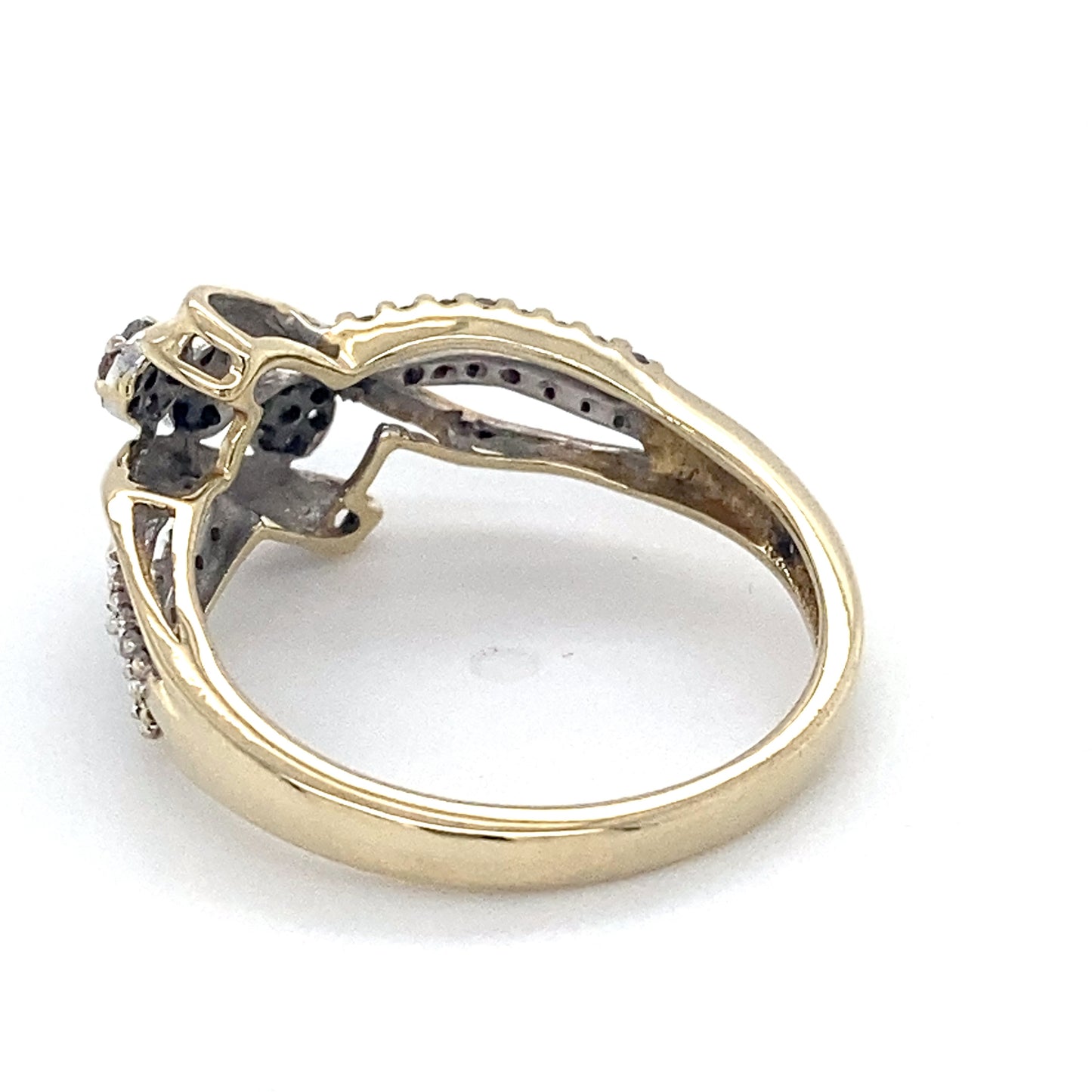 10K Yellow Gold Diamond Lady's Fashion Ring; 1.6DWT; Size 7