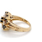 14K Yellow Gold Diamond & Sapphire Lady's Fashion Ring; 3.0DWT; Size 5