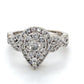 14K White Gold Diamond Lady's Fashion Ring; 3.8DWT; Size 7