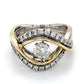 14K Yellow Gold Diamond Lady's Fashion Ring; 5.5DWT; Size 7.5