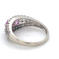 14K White Gold Diamond & Pink Sapphire Lady's Ring; 1.9DWT; Size 7