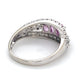 14K White Gold Diamond & Pink Sapphire Lady's Ring; 1.9DWT; Size 7