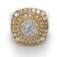 14K Yellow Gold Diamond Gentleman's Ring; 8.9DWT; Size 8