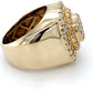 14K Yellow Gold Diamond Gentleman's Ring; 8.9DWT; Size 8