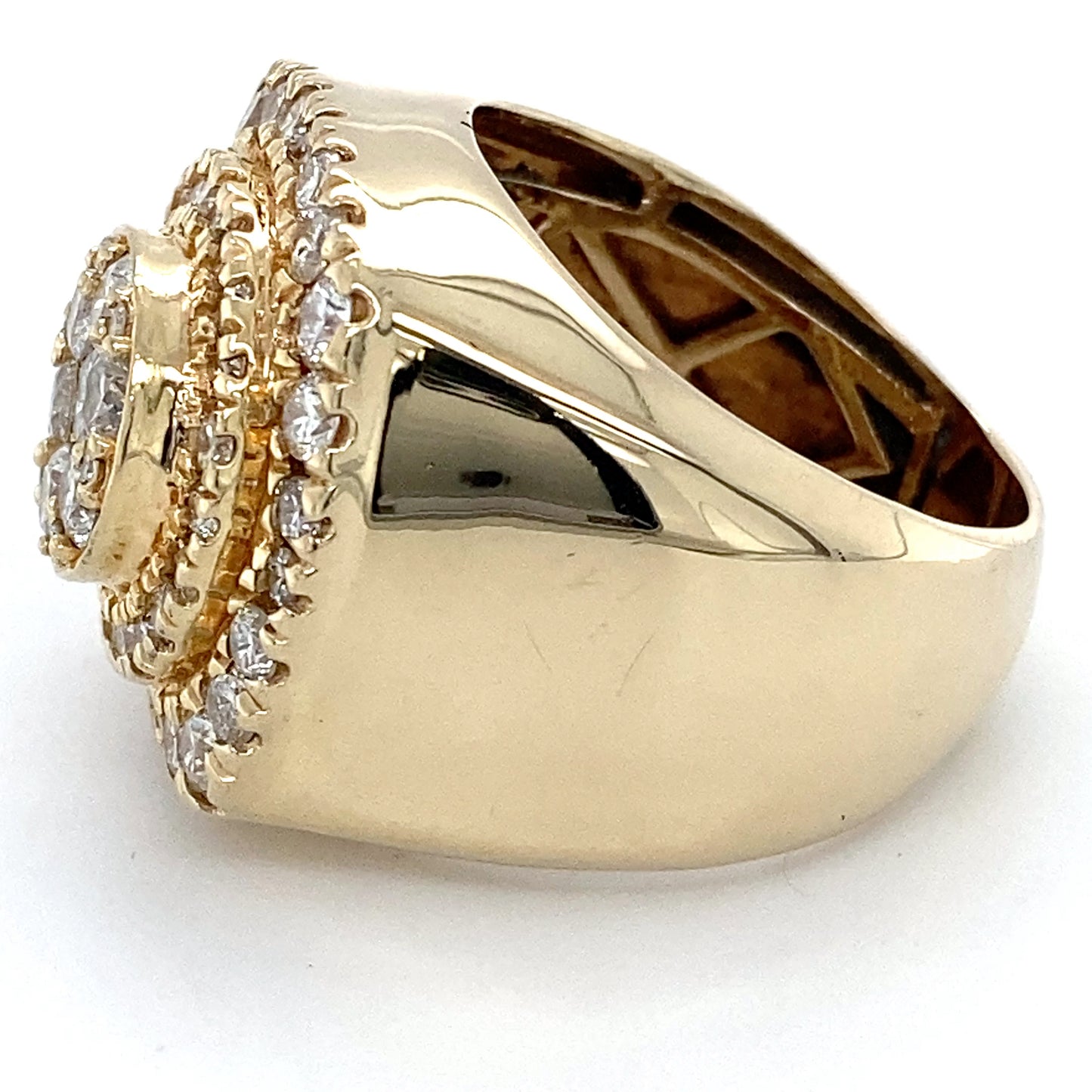 14K Yellow Gold Diamond Gentleman's Ring; 8.9DWT; Size 8