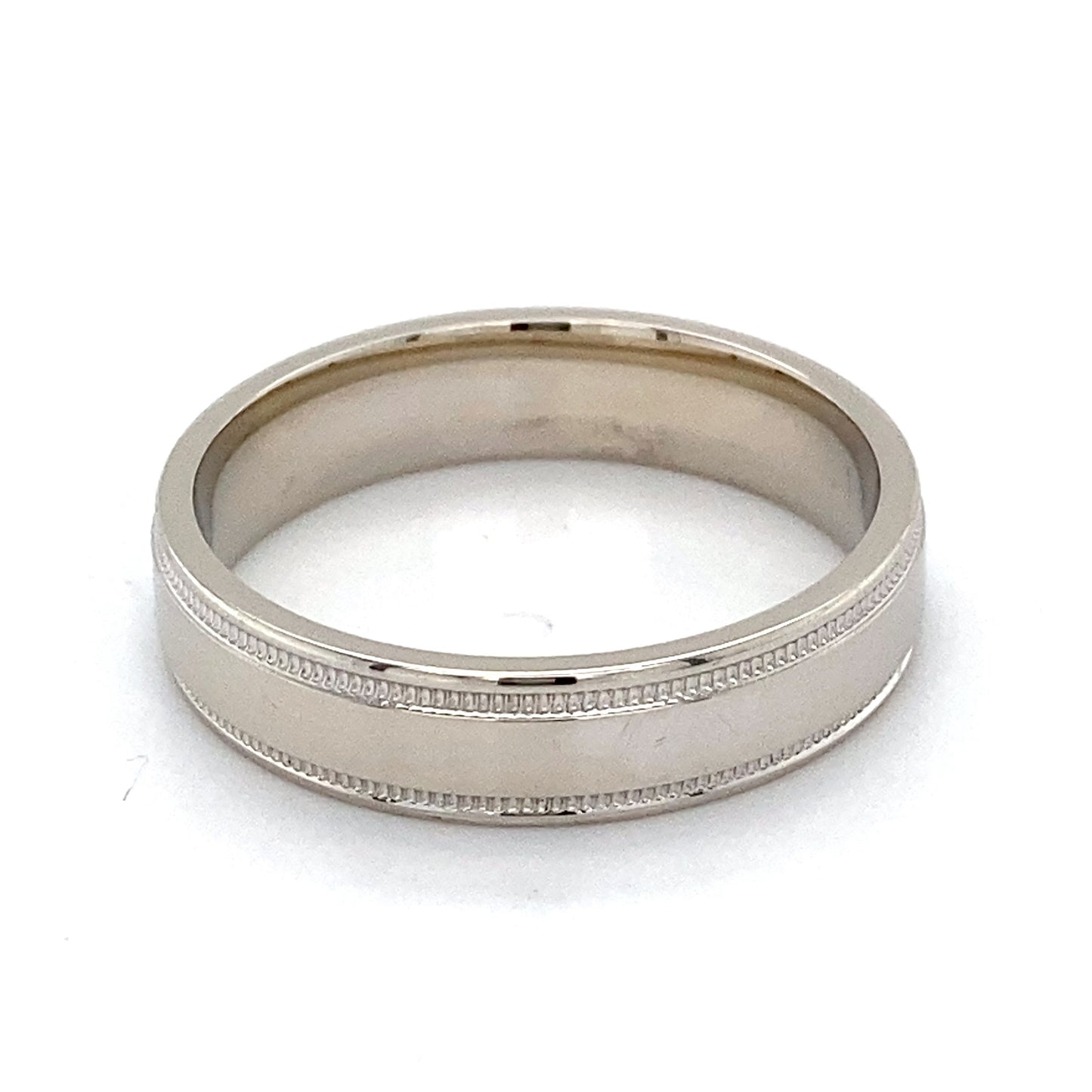 14K White Gold Gentleman's Fashion Ring; 4.0DWT; Size 10