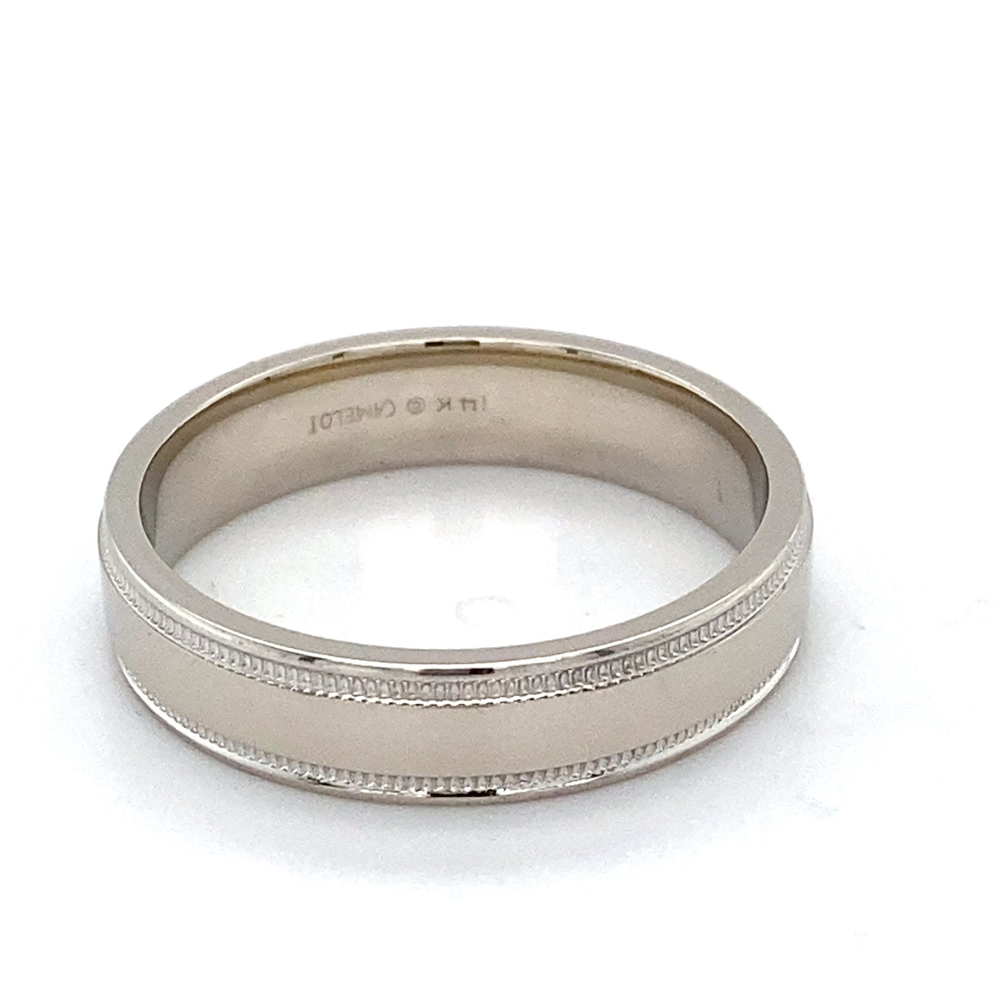 14K White Gold Gentleman's Fashion Ring; 4.0DWT; Size 10