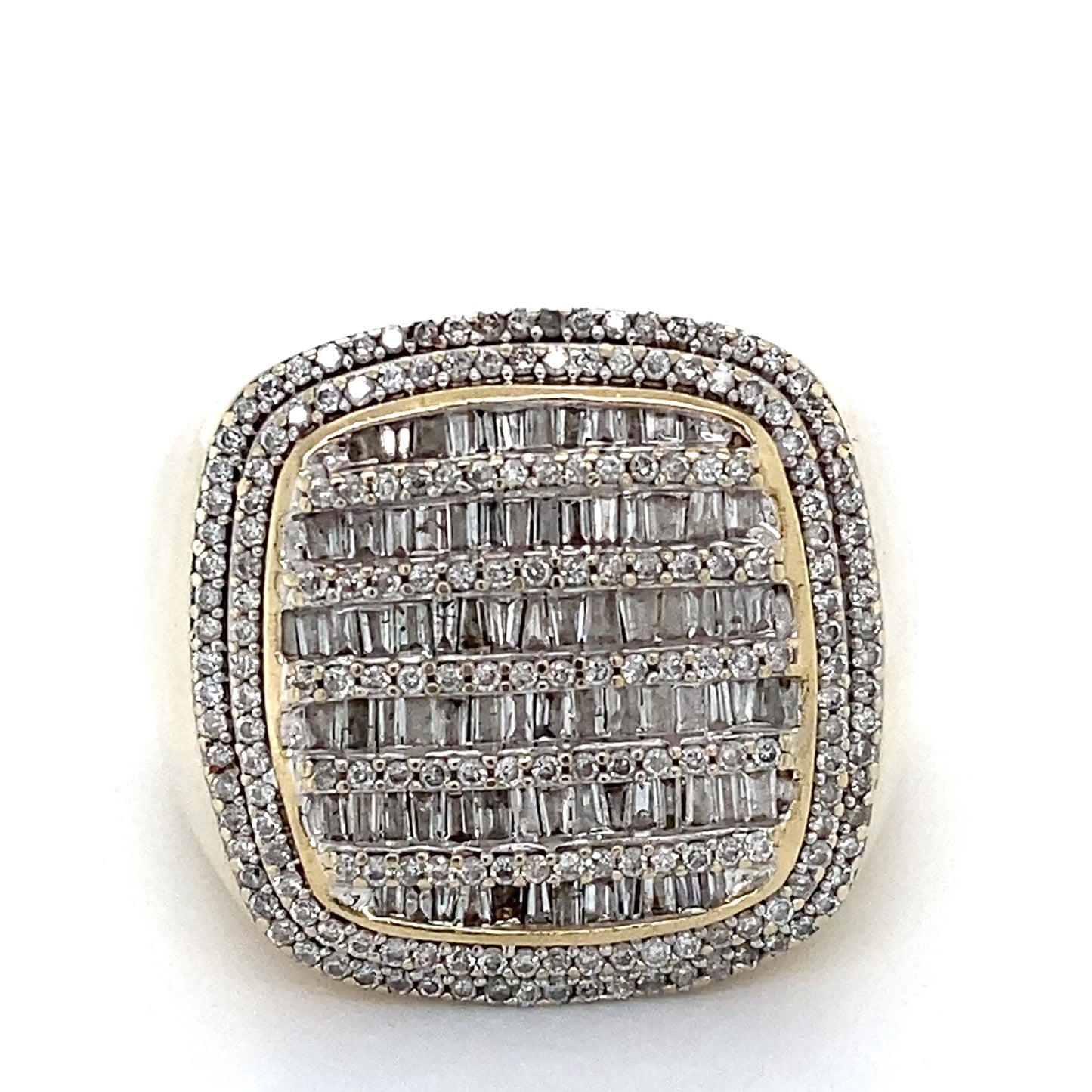 10K Yellow Gold Diamond Unisex Ring; 5.8DWT; Size 10