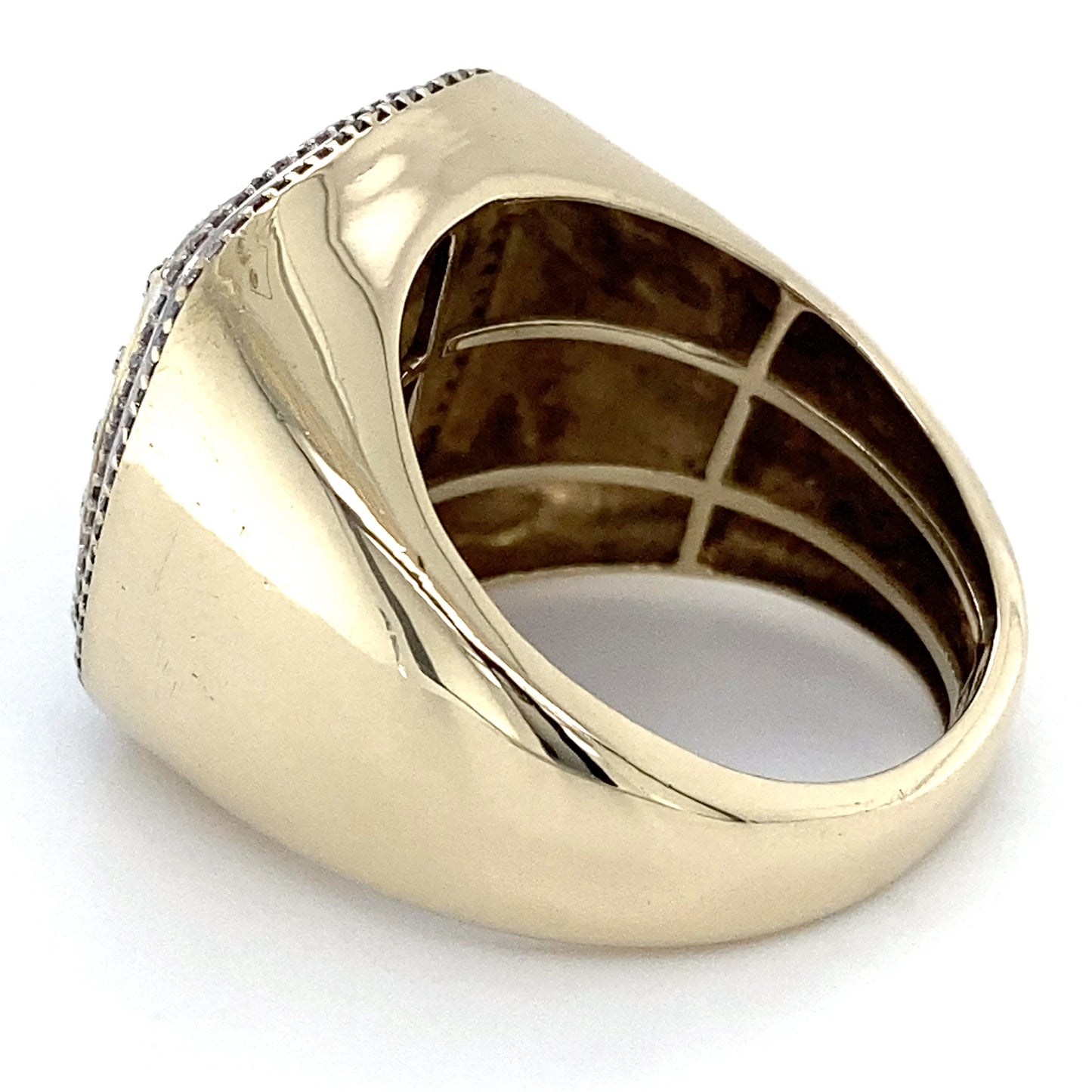 10K Yellow Gold Diamond Unisex Ring; 5.8DWT; Size 10