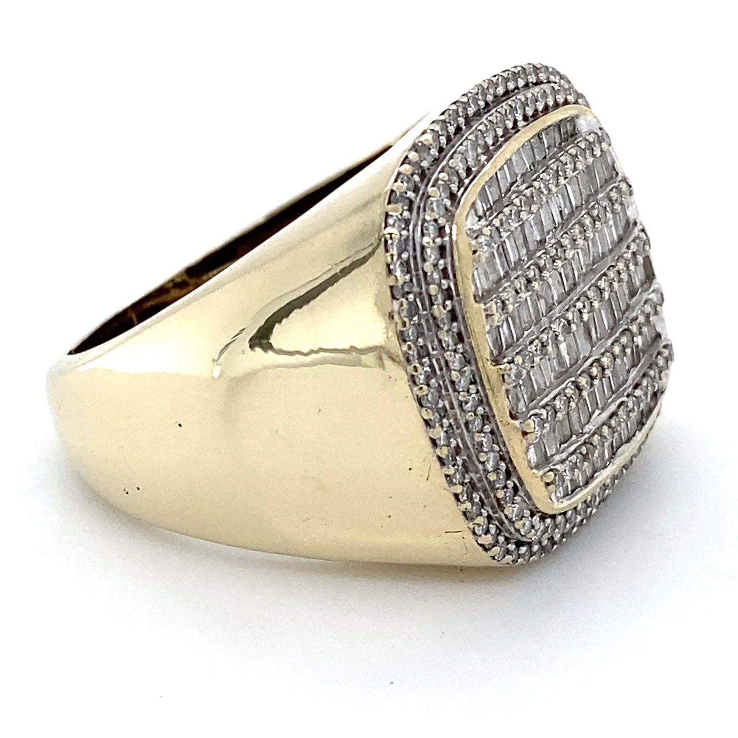 10K Yellow Gold Diamond Unisex Ring; 5.8DWT; Size 10
