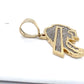 10K Yellow Gold Diamond NFL Buffalo Bills Spinner Pendant; 3.5DWT