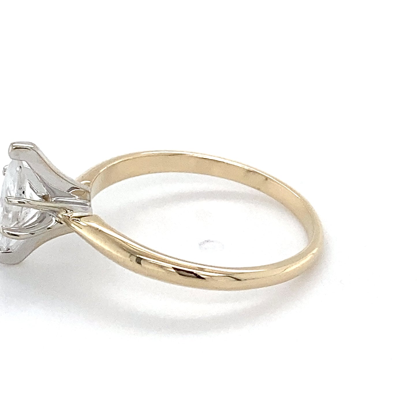 10K White Gold Diamond Lady's Solitaire Ring; 1.2DWT; Size 7.25