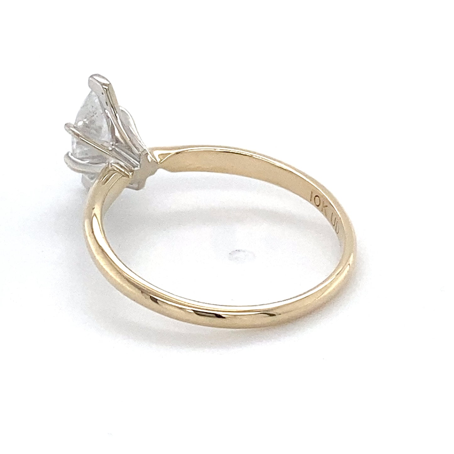 10K White Gold Diamond Lady's Solitaire Ring; 1.2DWT; Size 7.25