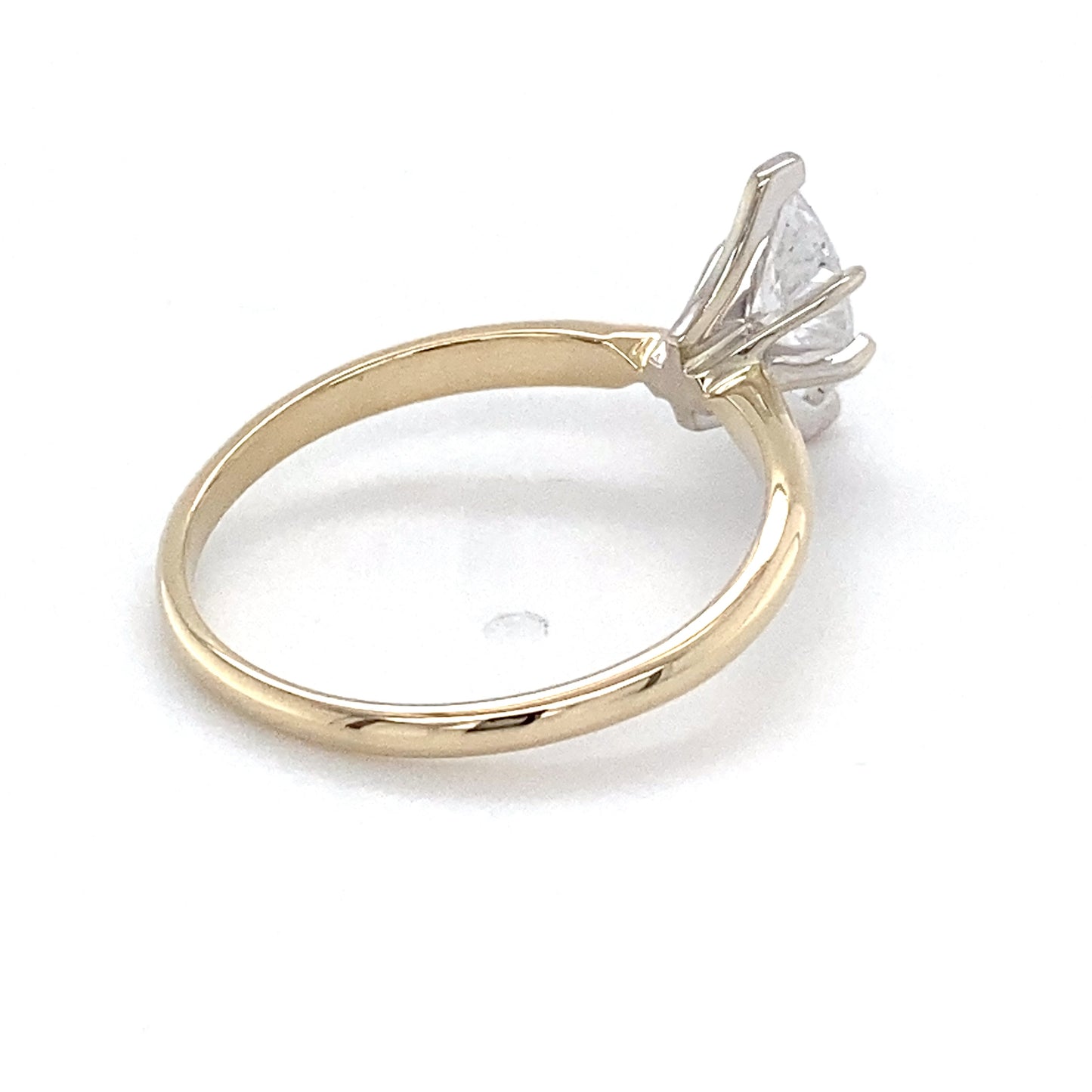 10K White Gold Diamond Lady's Solitaire Ring; 1.2DWT; Size 7.25