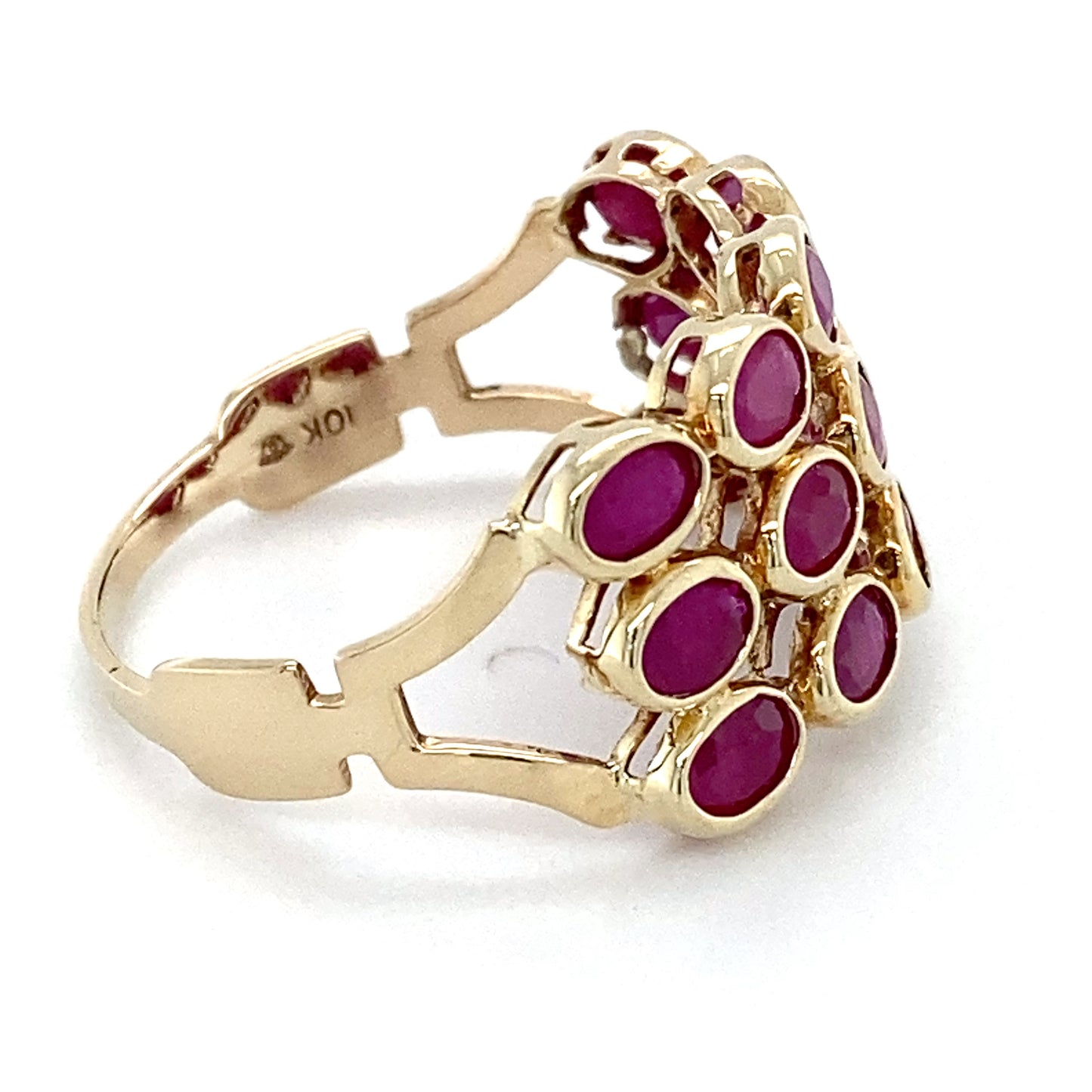 10K Yellow Gold & Ruby Lady's Ring; 1.8DWT: Size 9