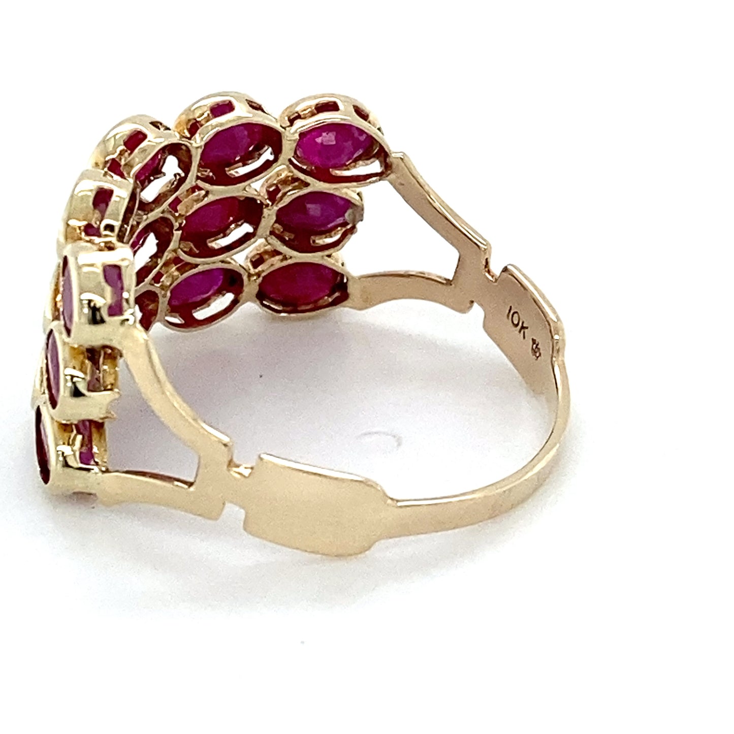 10K Yellow Gold & Ruby Lady's Ring; 1.8DWT: Size 9