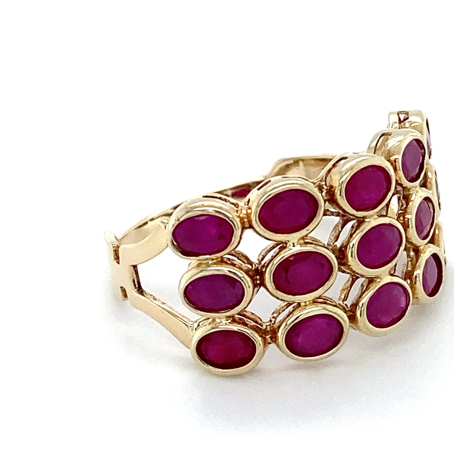10K Yellow Gold & Ruby Lady's Ring; 1.8DWT: Size 9