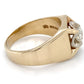 14K Yellow Gold Diamond Gentleman's Ring; 6.6DWT; Size 9