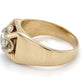 14K Yellow Gold Diamond Gentleman's Ring; 6.6DWT; Size 9