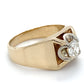 14K Yellow Gold Diamond Gentleman's Ring; 6.6DWT; Size 9
