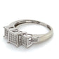 10K White Gold Diamond Lady's Fashion Ring; 1.7DWT: Size 8