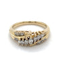 14K Yellow Gold Diamond Lady's Fashion Ring; 2.8DWT: Size 7