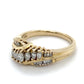 14K Yellow Gold Diamond Lady's Fashion Ring; 2.8DWT: Size 7