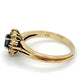 14K Yellow Gold Diamond & Sapphire Lady's Ring; 2.1DWT; Size 6.5