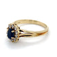 14K Yellow Gold Diamond & Sapphire Lady's Ring; 2.1DWT; Size 6.5