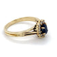 14K Yellow Gold Diamond & Sapphire Lady's Ring; 2.1DWT; Size 6.5