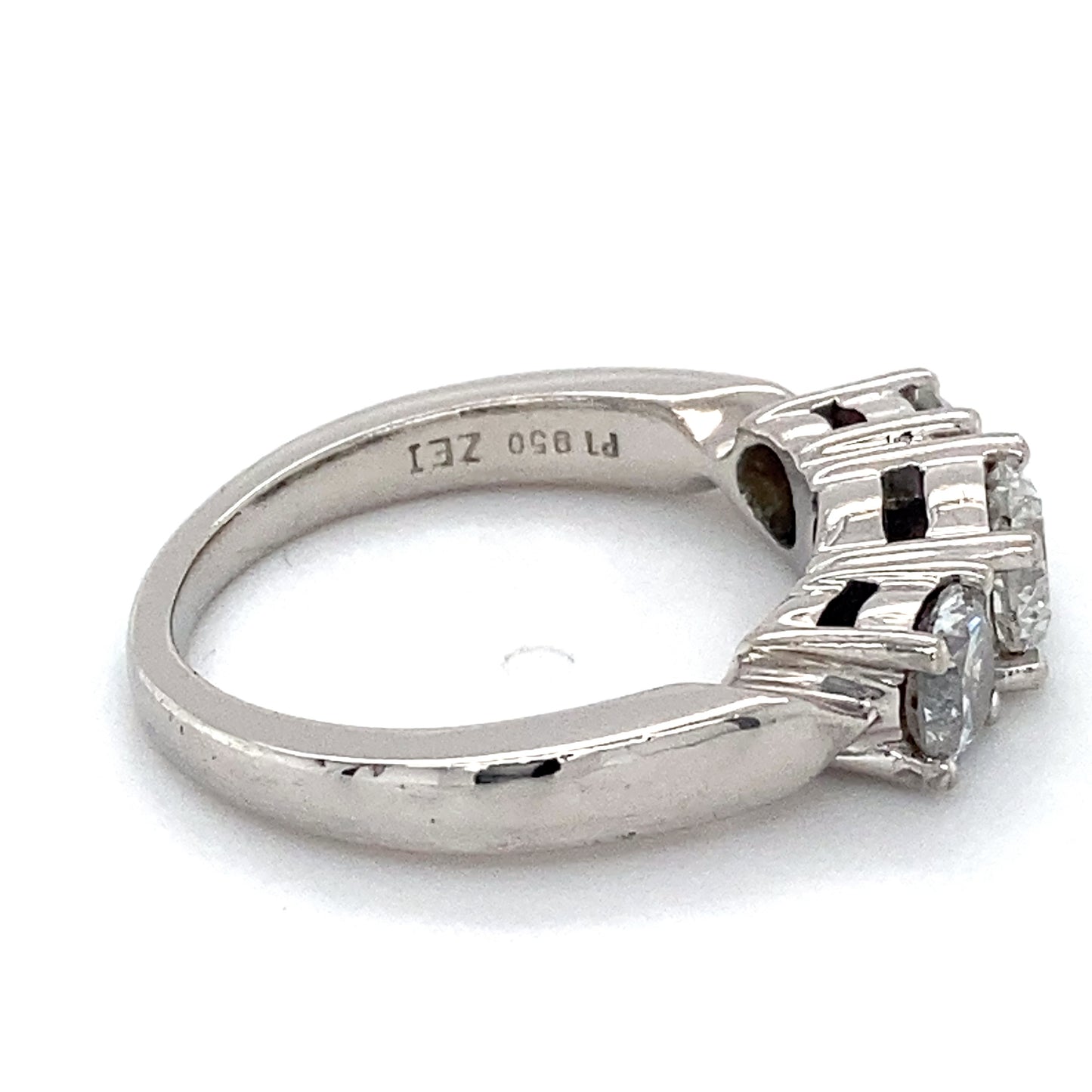 Platinum & Diamond Lady's Fashion Ring; 5.2DWT; Size 7