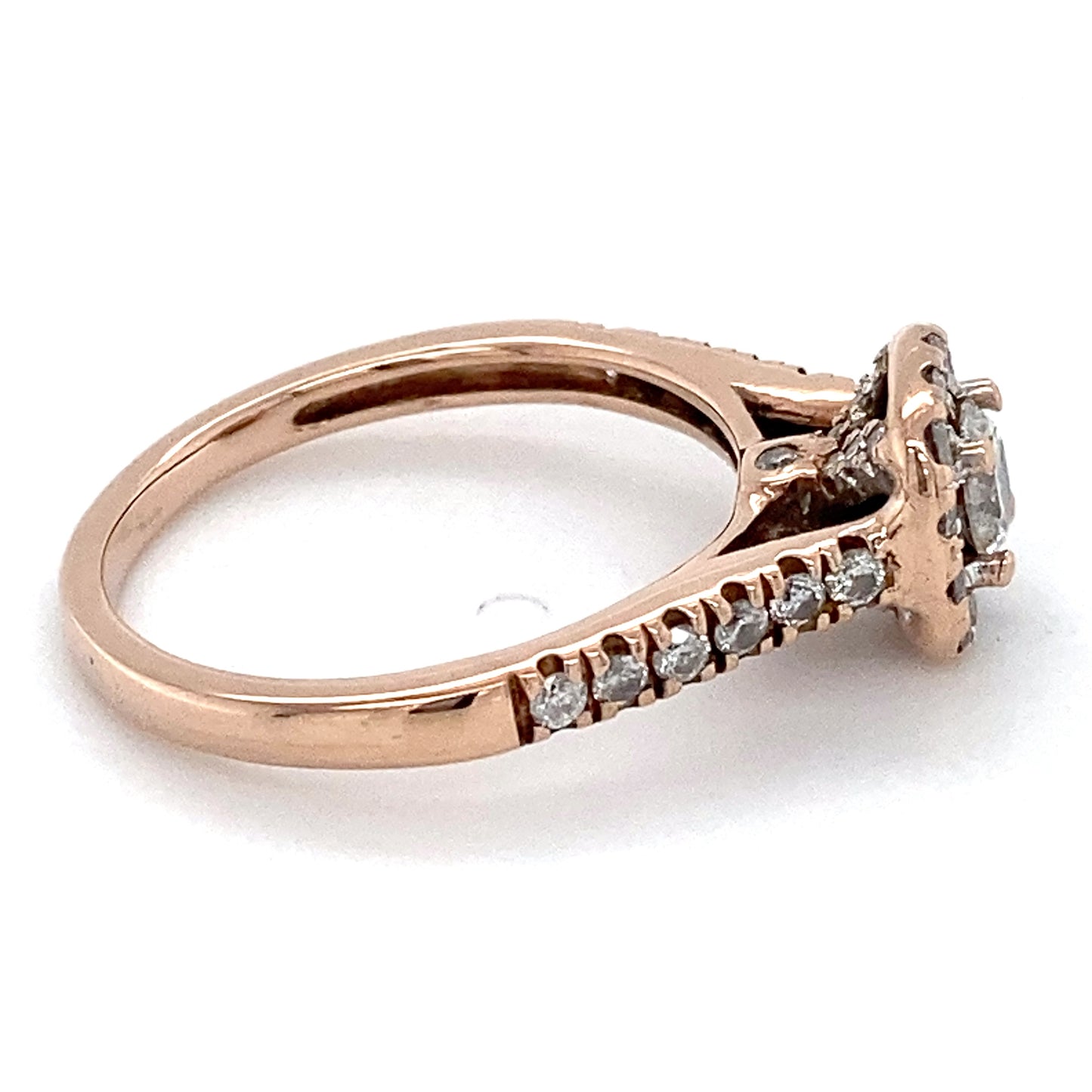 10K Rose Gold Diamond Lady's Ring; 1.9DWT; Size 7