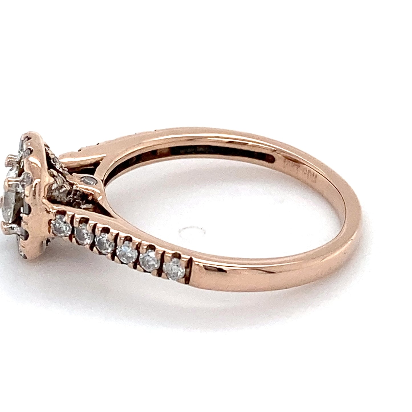 10K Rose Gold Diamond Lady's Ring; 1.9DWT; Size 7