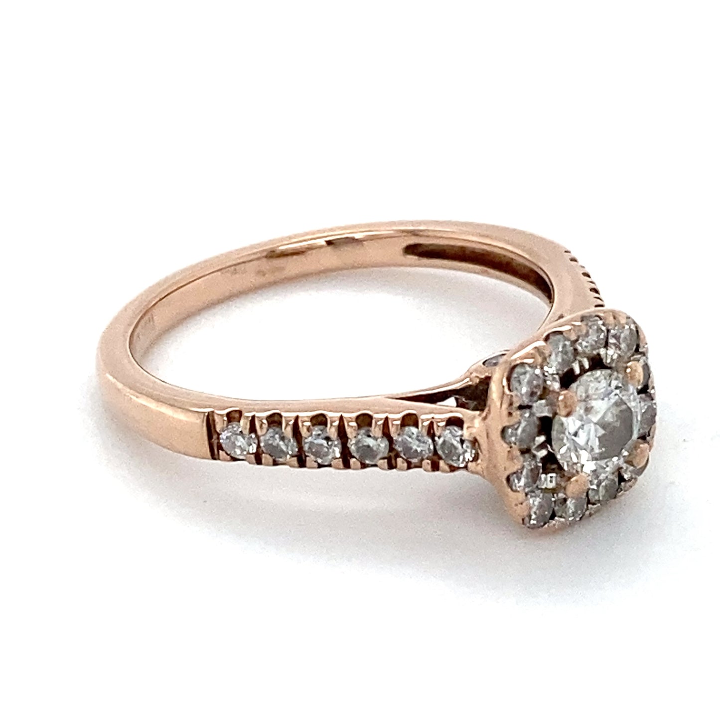 10K Rose Gold Diamond Lady's Ring; 1.9DWT; Size 7