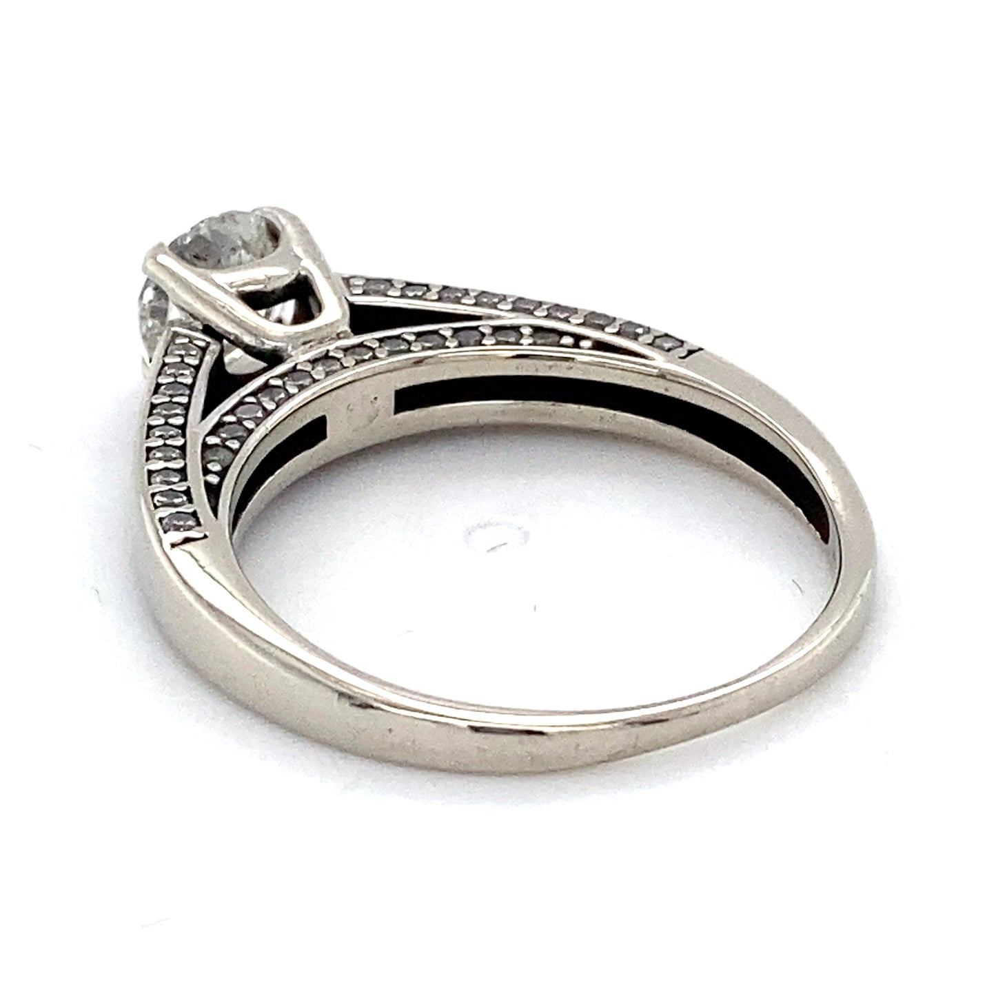 14K White Gold Diamond Lady's Solitaire Ring; 2.5DWT; Size 8