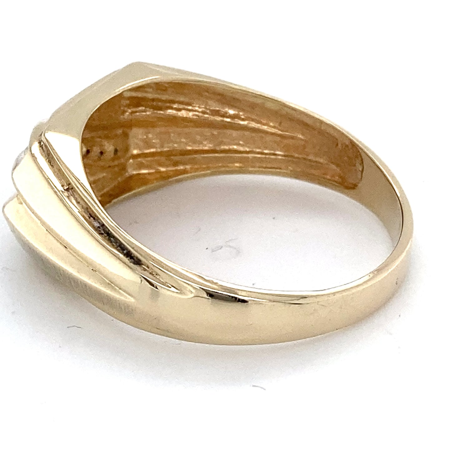 10K Yellow Gold Diamond Gentleman's Ring; 2.8DWT; Size 12.5